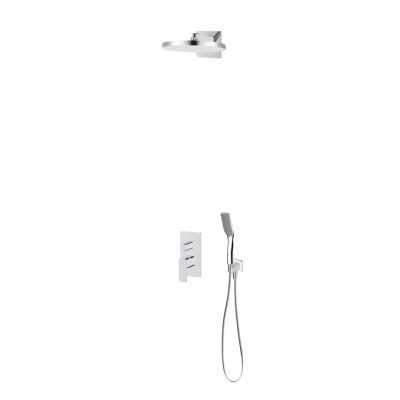 Oltens Hadsel zestaw prysznicowy podtynkowy deszczownica 32 cm chrom 36029100