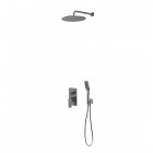 Oltens Hadsel zestaw prysznicowy podtynkowy deszczownica 30 cm grafit 36042400
