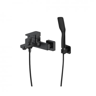 Oltens Hadsel bateria wannowo-prysznicowa ścienna czarny mat 36056300 Oltens Hadsel bateria wannowo-prysznicowa ścienna czarny mat 36056300