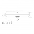 Oltens Langan Slim maskownica odpływu liniowego 60 cm stal/chrom 30017100