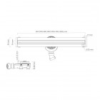 Oltens Langan Slim odpływ prysznicowy liniowy 90 cm złoty połysk/złoto szczotkowane 30012800