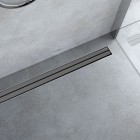 Oltens Langan Slim odpływ prysznicowy liniowy 60 cm grafit połysk/grafit szczotkowany 30009400