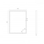 Oltens Nordlis lustro 60x80 cm prostokątne z oświetleniem LED miedź szczotkowana 64105610