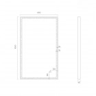 Oltens Nordlis lustro 60x100 cm prostokątne z oświetleniem LED miedź szczotkowana 64106610