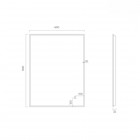 Oltens Nordlis lustro 60x80 cm prostokątne z oświetleniem LED miedź szczotkowana 64115610