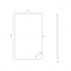 Oltens Nordlis lustro 60x100 cm prostokątne z oświetleniem LED miedź szczotkowana 64111610