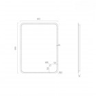 Oltens Nordlis lustro 60x80 cm prostokątne z oświetleniem LED 64116000