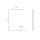 Oltens Nordlis lustro 60x80 cm prostokątne z oświetleniem LED złoto szczotkowane 64116810