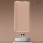 Oltens Nordlis lustro 60x120 cm prostokątne z oświetleniem LED złoto szczotkowane 64121810