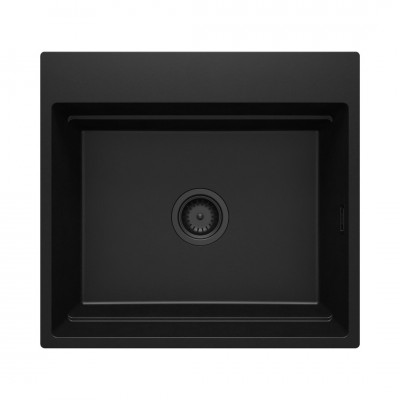 Deante Magnetic zlewozmywak granitowy magnetyczny 56x52 cm czarny mat ZRM_N10A