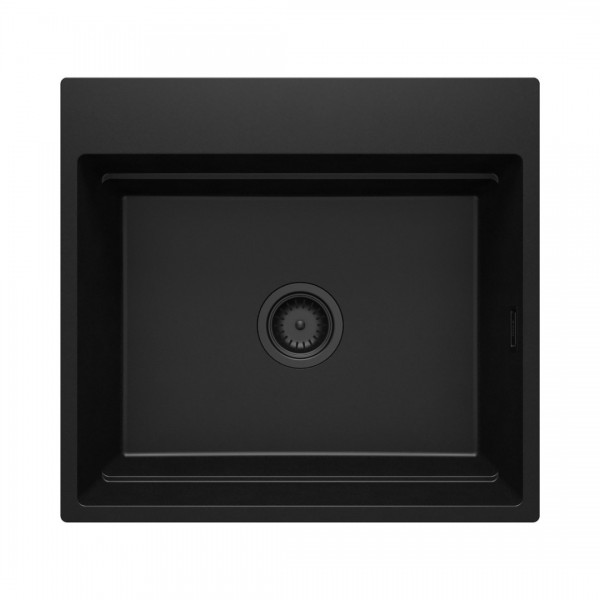 Deante Magnetic zlewozmywak granitowy magnetyczny 56x52 cm czarny mat ZRM_N10A