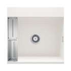 Deante Magnetic zlewozmywak granitowy magnetyczny 56x52 cm alabaster ZRM_A10A