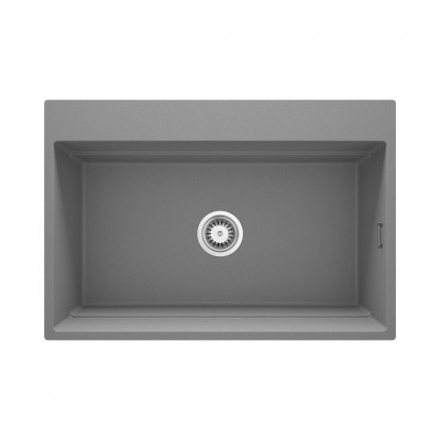 Deante Magnetic zlewozmywak granitowy magnetyczny 76x52 cm szary metalik ZRM_S10B