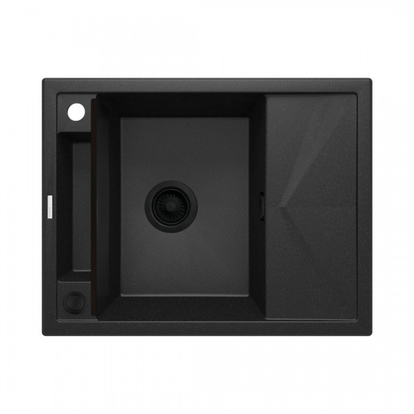 Deante Magnetic zlewozmywak granitowy magnetyczny 64x50 cm grafitowy metalik ZRM G11A