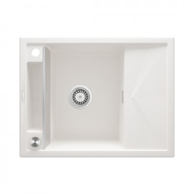 Deante Magnetic zlewozmywak granitowy magnetyczny 64x50 cm alabaster ZRM A11A