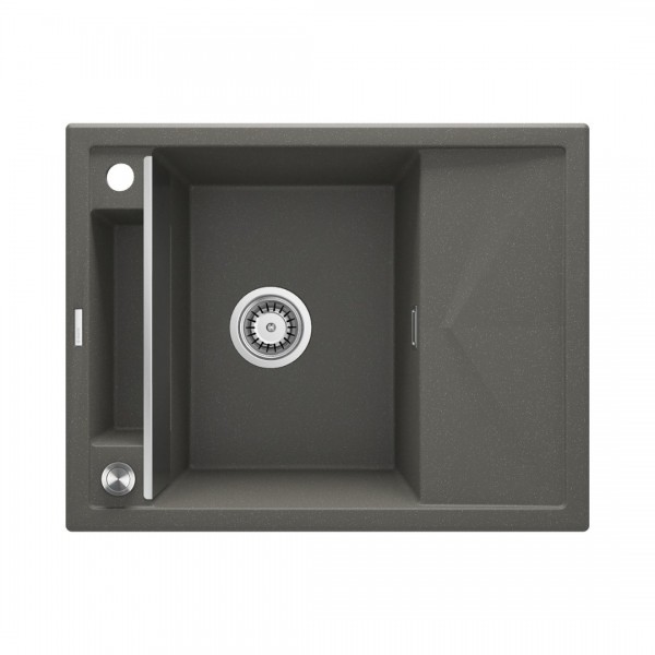 Deante Magnetic zlewozmywak granitowy magnetyczny 64x50 cm antracyt ZRM T11A