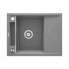 Deante Magnetic zlewozmywak granitowy magnetyczny 64x50 cm szary metalik ZRM S11A
