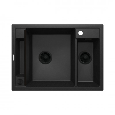 Deante Magnetic zlewozmywak granitowy magnetyczny 69x50 cm grafitowy metalik ZRM G503