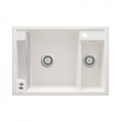 Deante Magnetic zlewozmywak granitowy magnetyczny 69x50 cm alabaster ZRM A503