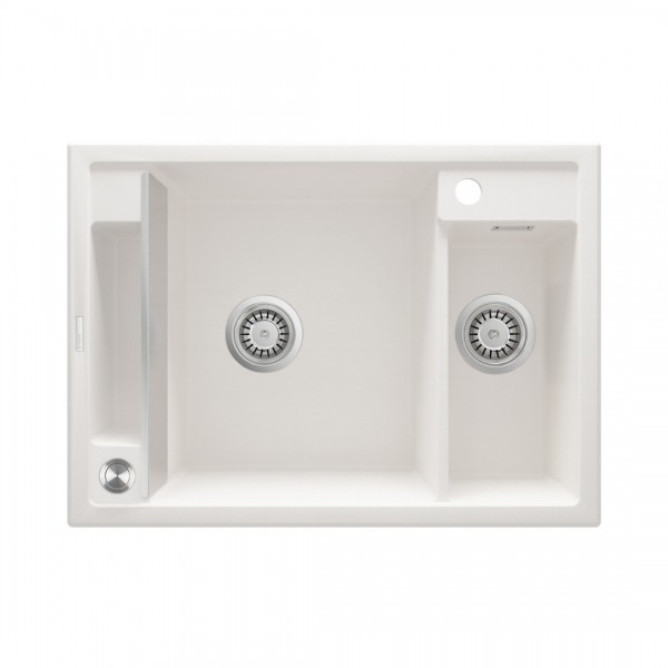 Deante Magnetic zlewozmywak granitowy magnetyczny 69x50 cm alabaster ZRM A503