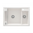 Deante Magnetic zlewozmywak granitowy magnetyczny 69x50 cm alabaster ZRM A503