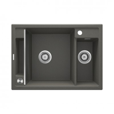 Deante Magnetic zlewozmywak granitowy magnetyczny 69x50 cm antracyt ZRM T503