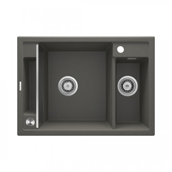 Deante Magnetic zlewozmywak granitowy magnetyczny 69x50 cm antracyt ZRM T503