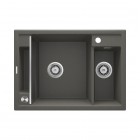 Deante Magnetic zlewozmywak granitowy magnetyczny 69x50 cm antracyt ZRM T503