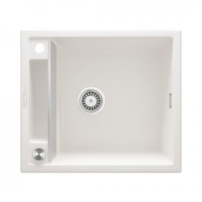 Deante Magnetic zlewozmywak granitowy magnetyczny 56x50 cm alabaster ZRM A103