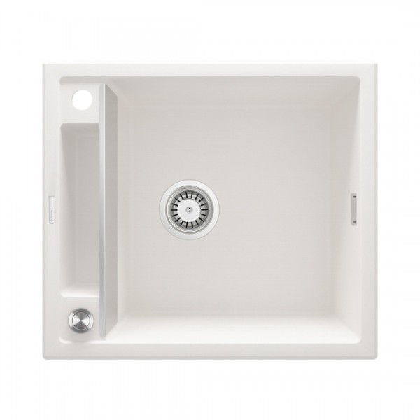 Deante Magnetic zlewozmywak granitowy magnetyczny 56x50 cm alabaster ZRM A103