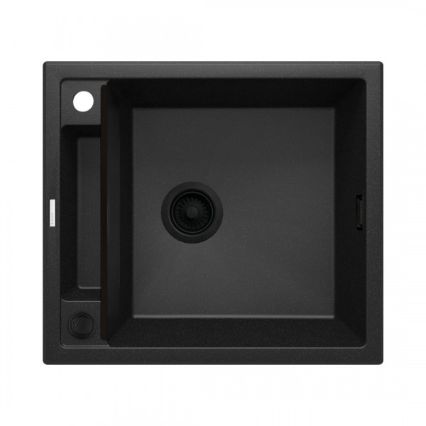 Deante Magnetic zlewozmywak granitowy magnetyczny 56x50 cm grafitowy metalik ZRM G103