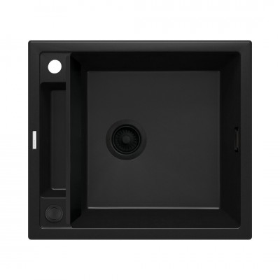 Deante Magnetic zlewozmywak granitowy magnetyczny 56x50 cm czarny mat ZRM N103
