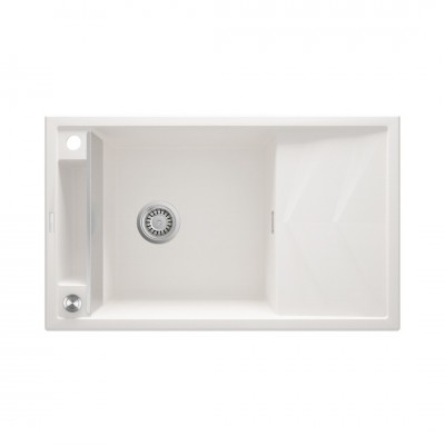 Deante Magnetic zlewozmywak granitowy magnetyczny 82x50 cm alabaster ZRM A113