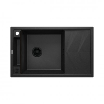 Deante Magnetic zlewozmywak granitowy magnetyczny 82x50 cm grafitowy metalik ZRM G113