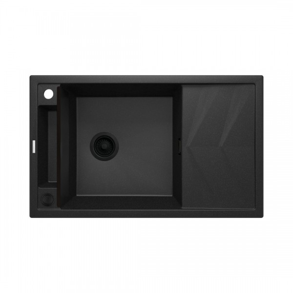 Deante Magnetic zlewozmywak granitowy magnetyczny 82x50 cm grafitowy metalik ZRM G113