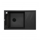 Deante Magnetic zlewozmywak granitowy magnetyczny 82x50 cm grafitowy metalik ZRM G113
