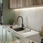 Deante Magnetic zlewozmywak granitowy magnetyczny 116x50 cm alabaster ZRM_A213