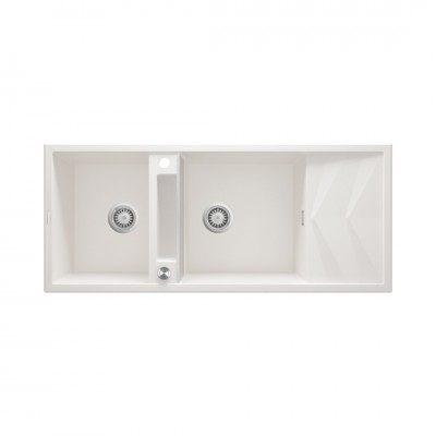 Deante Magnetic zlewozmywak granitowy magnetyczny 116x50 cm alabaster ZRM_A213