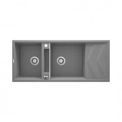 Deante Magnetic zlewozmywak granitowy magnetyczny 116x50 cm szary metalik ZRM_S213