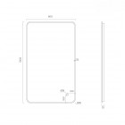 Oltens Nordlis lustro 60x100 cm prostokątne z oświetleniem LED czarny mat 64120300