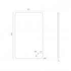 Oltens Nordlis lustro 60x100 cm prostokątne z oświetleniem LED 64120000