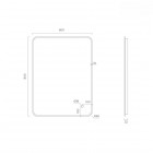 Oltens Nordlis lustro 60x80 cm prostokątne z oświetleniem LED miedź szczotkowana 64119610