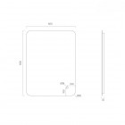 Oltens Nordlis lustro 60x80 cm prostokątne z oświetleniem LED 64119000