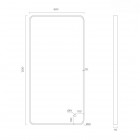 Oltens Nordlis lustro 60x120 cm prostokątne z oświetleniem LED miedź szczotkowana 64118610