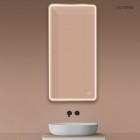 Oltens Nordlis lustro 60x120 cm prostokątne z oświetleniem LED złoto szczotkowane 6411881