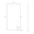 Oltens Nordlis lustro 60x120 cm prostokątne z oświetleniem LED złoto szczotkowane 6411881