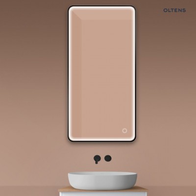 Oltens Nordlis lustro 60x120 cm prostokątne z oświetleniem LED czarny mat 64118300 Oltens Nordlis lustro 60x120 cm prostokątne z oświetleniem LED czarny mat 64118300