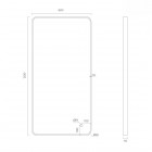 Oltens Nordlis lustro 60x120 cm prostokątne z oświetleniem LED czarny mat 64118300