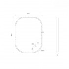 Oltens Nordlis lustro 60x80 cm prostokątne z oświetleniem LED 64123000