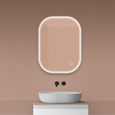 Oltens Nordlis lustro 60x80 cm prostokątne z oświetleniem LED 64123000